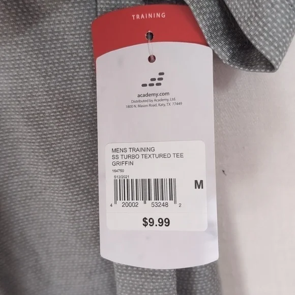 bcg Grey Turbo Textured Tee Size Medium New with Tagsg - Picture 3 of 4
